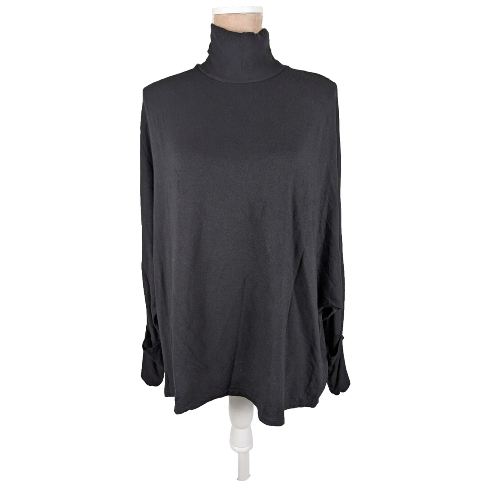 Majestic Filatures Deluxe T-Shirt Dress Turtleneck Dolman Sleeve Oversize SZ 3 M